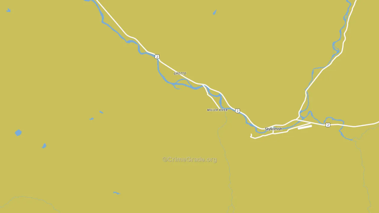 Miller River, WA Map of Vandalism Rates