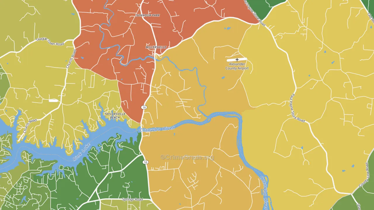 Millersville, NC Map of Vandalism Rates