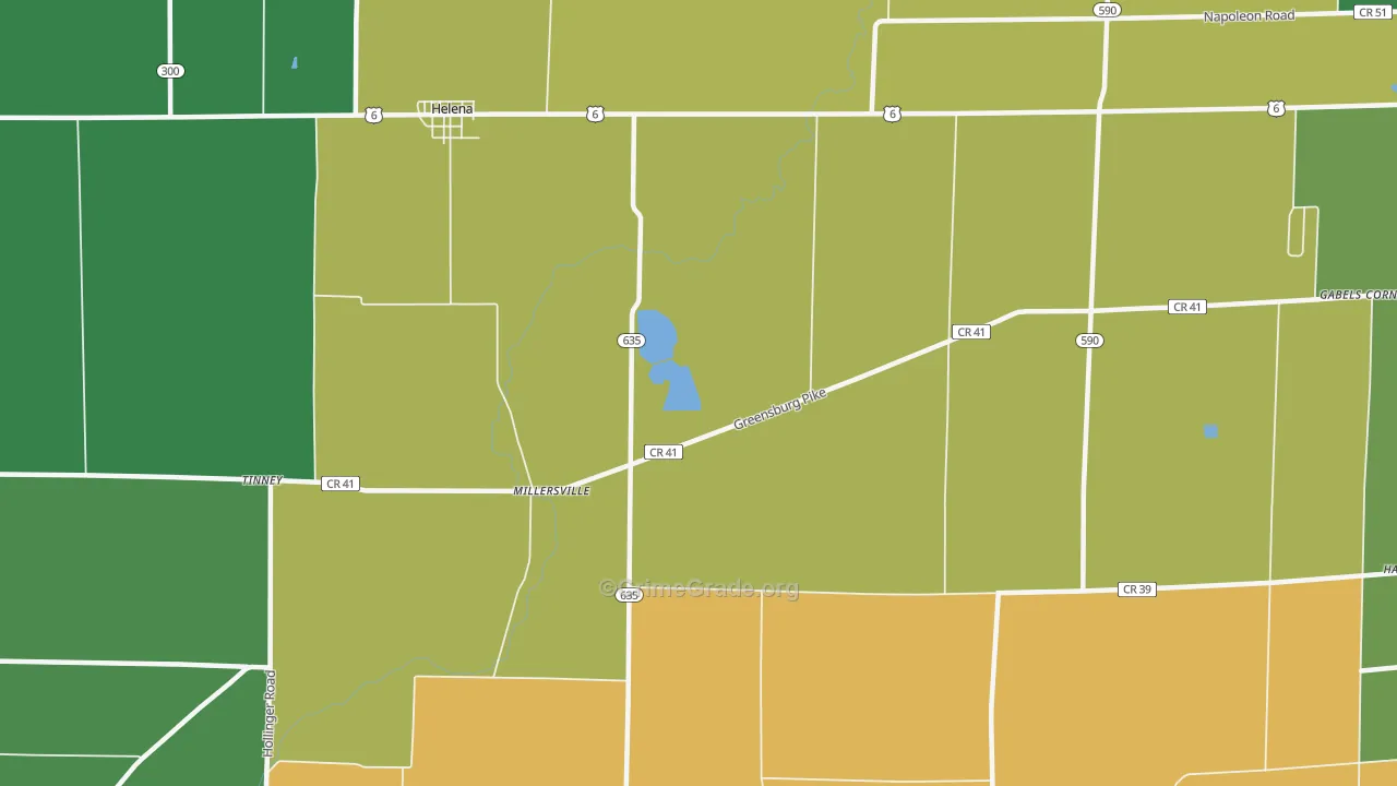 Millersville, OH Map of Vandalism Rates