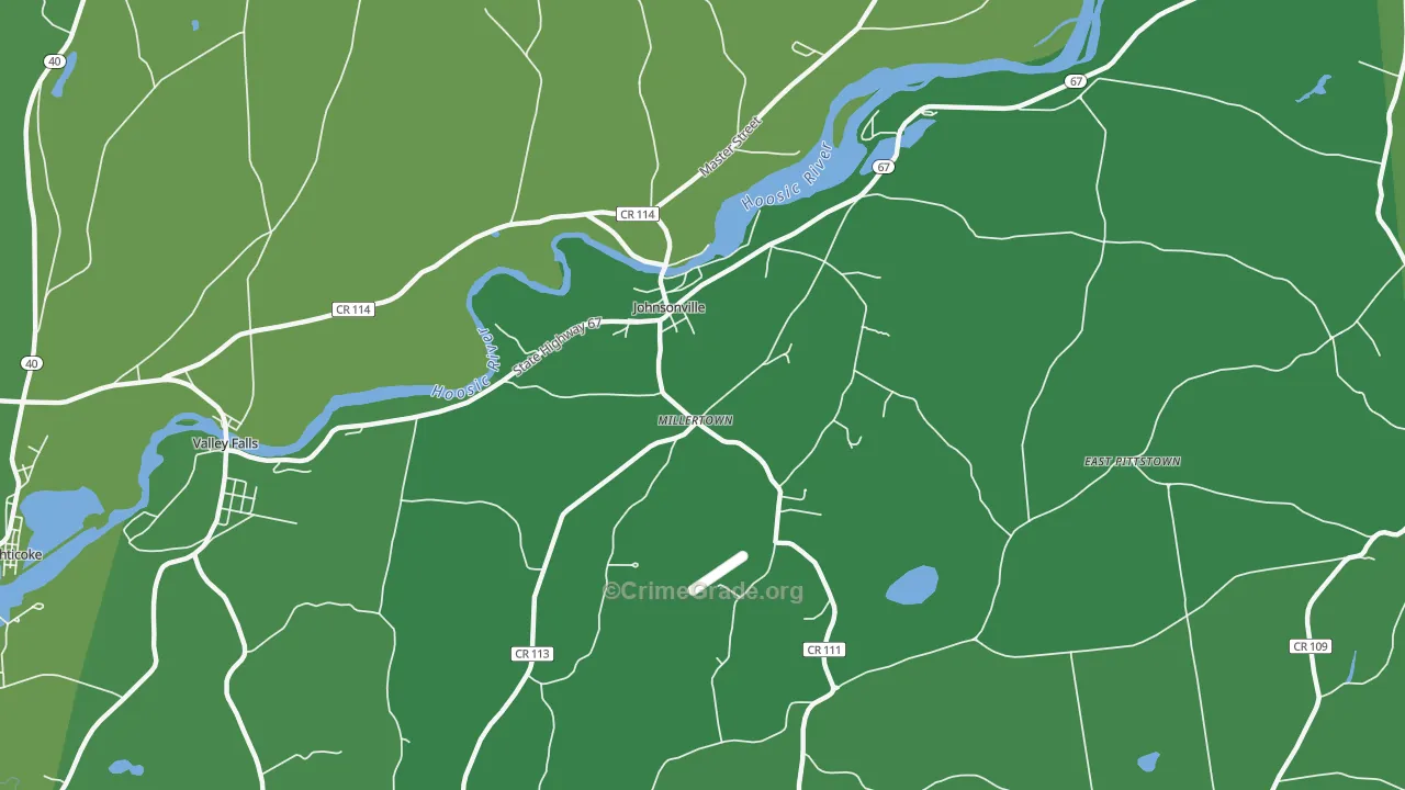 Millertown, NY Map of Vandalism Rates