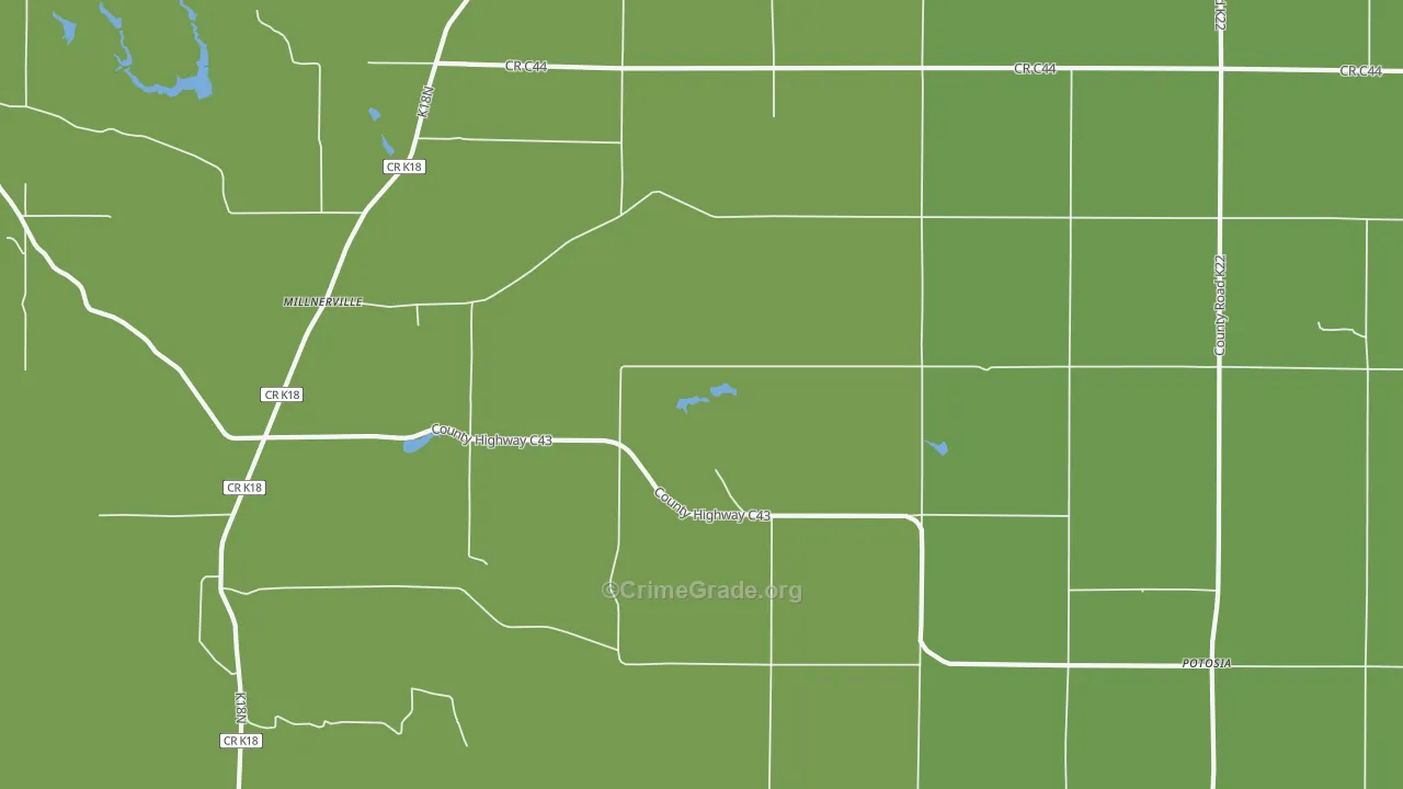 Millnerville, IA Map of Vandalism Rates