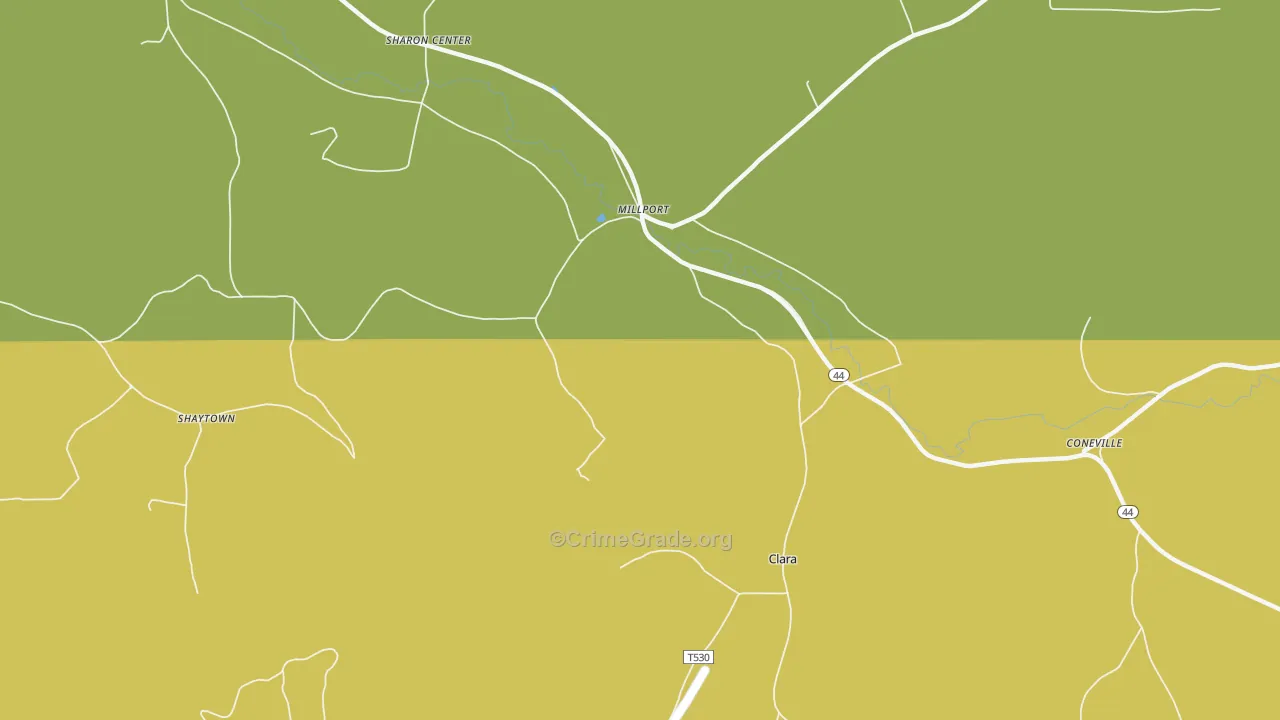 Millport, PA Map of Vandalism Rates