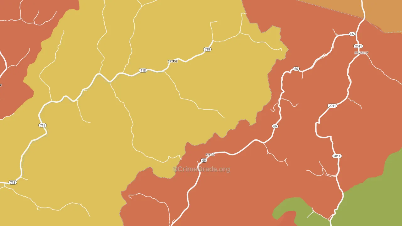 Mills, KY Map of Vandalism Rates