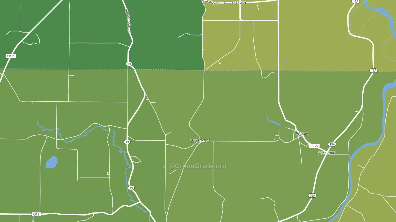 Mills Mills, NY Map of Vandalism Rates