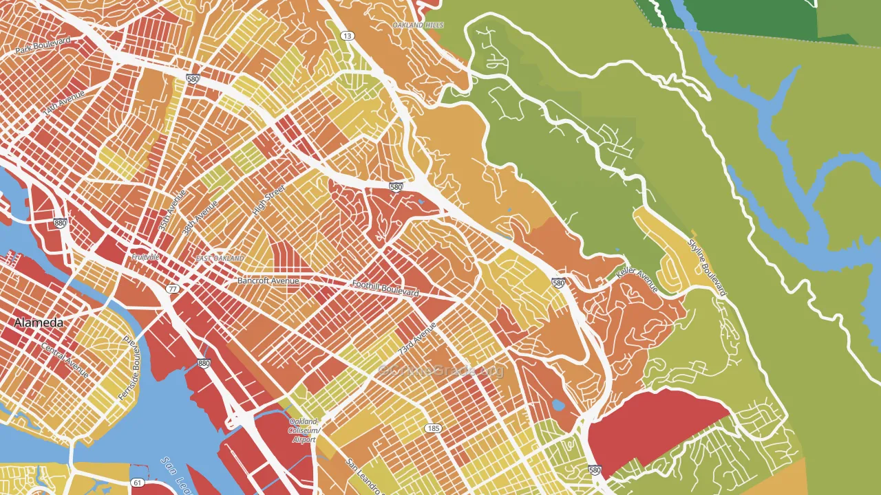 Millsmont, Oakland, CA Map of Vandalism Rates