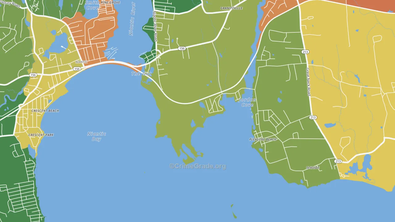 Millstone, CT Map of Vandalism Rates