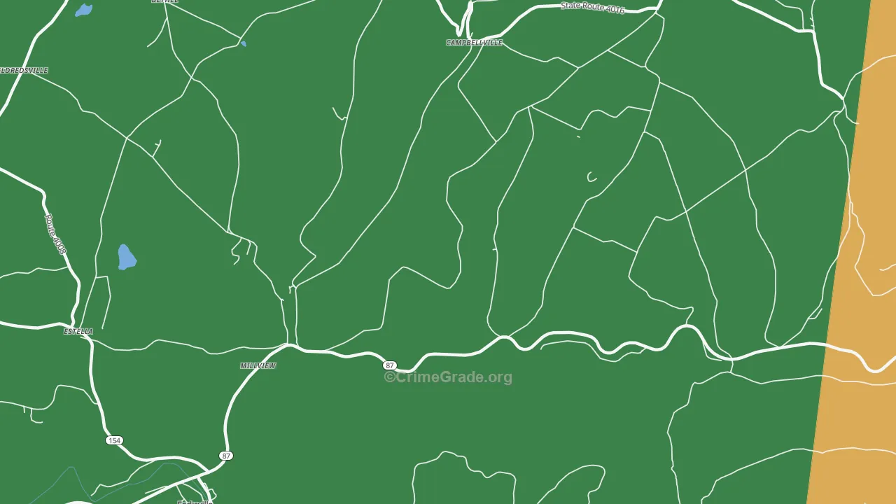 Millview, PA Map of Vandalism Rates
