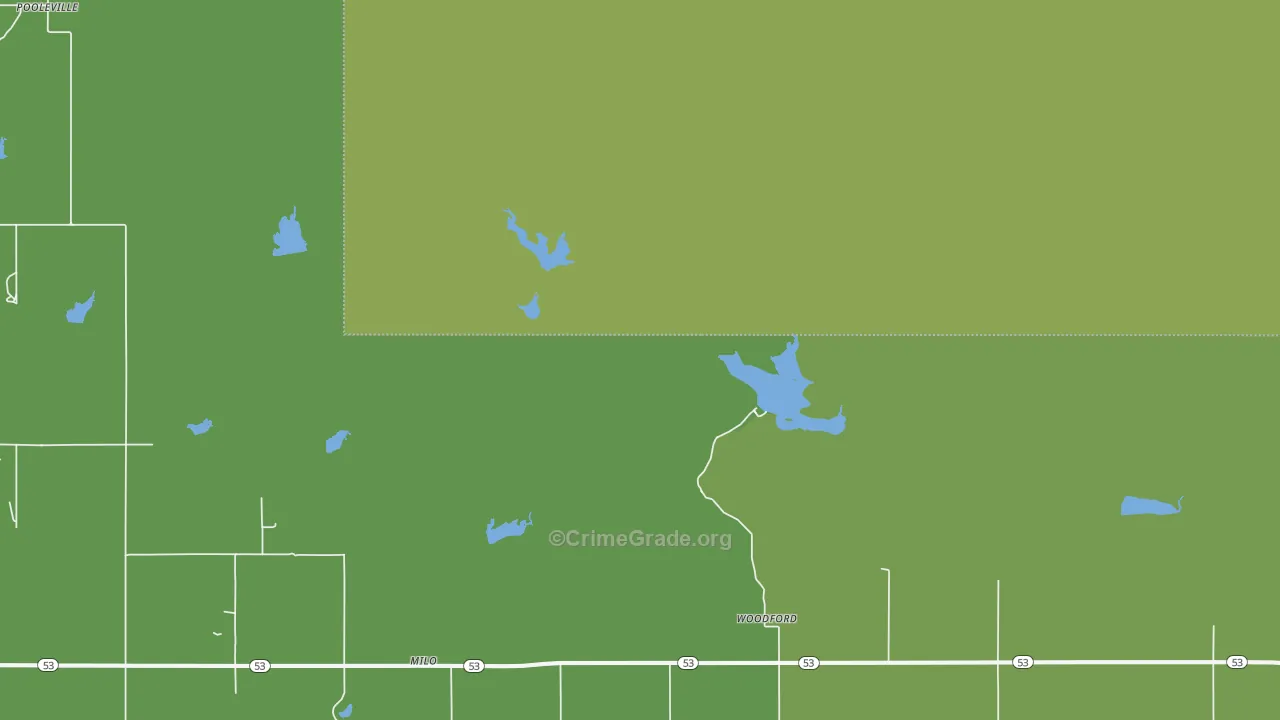 Milo, OK Map of Vandalism Rates