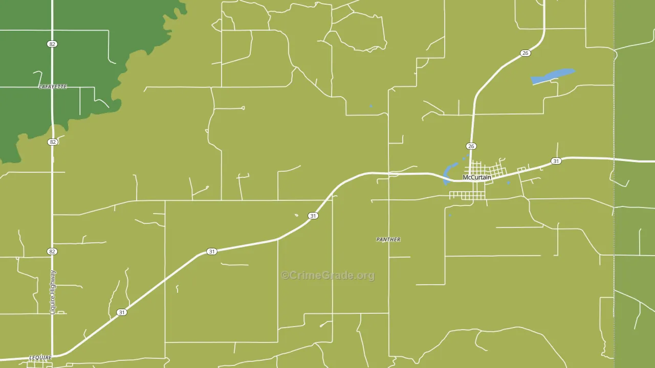 Milton, OK Map of Vandalism Rates