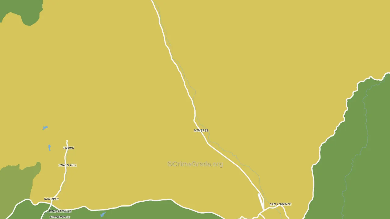 Mimbres, NM Map of Vandalism Rates