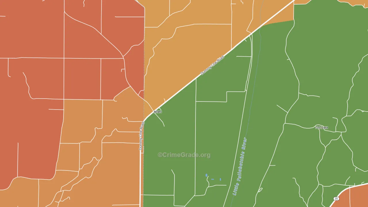 Mimms, MS Map of Vandalism Rates
