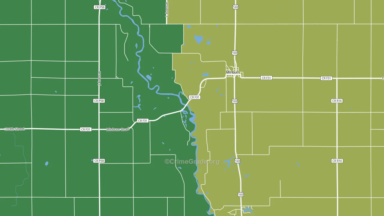 Minburn, IA Map of Vandalism Rates
