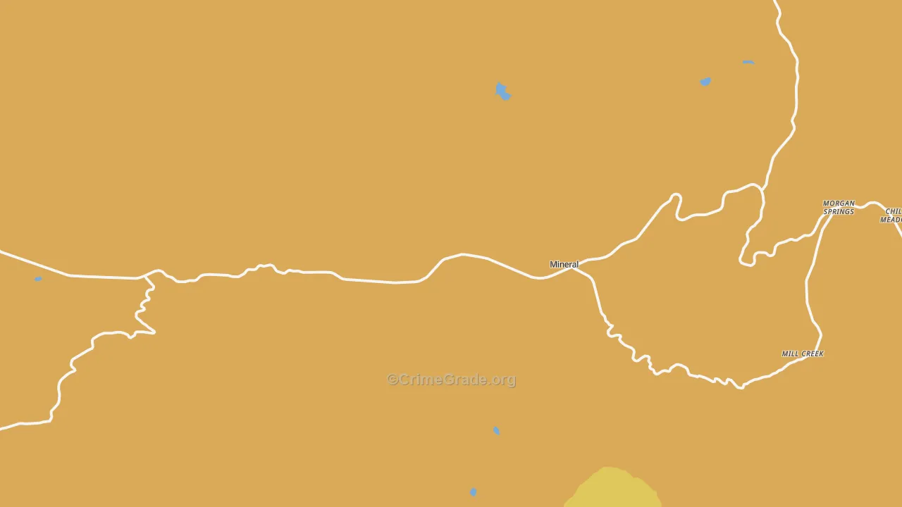 Mineral, CA Map of Vandalism Rates
