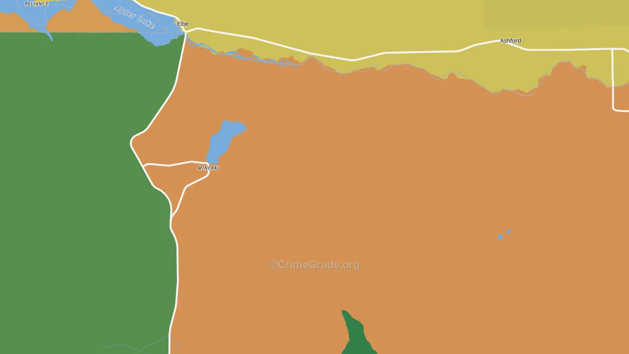 Mineral, WA Map of Vandalism Rates