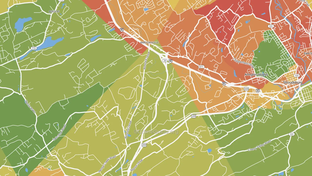 Minisink Hills, PA Map of Vandalism Rates