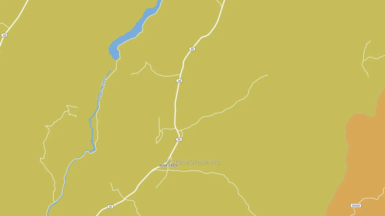 Mink Creek, ID Map of Vandalism Rates