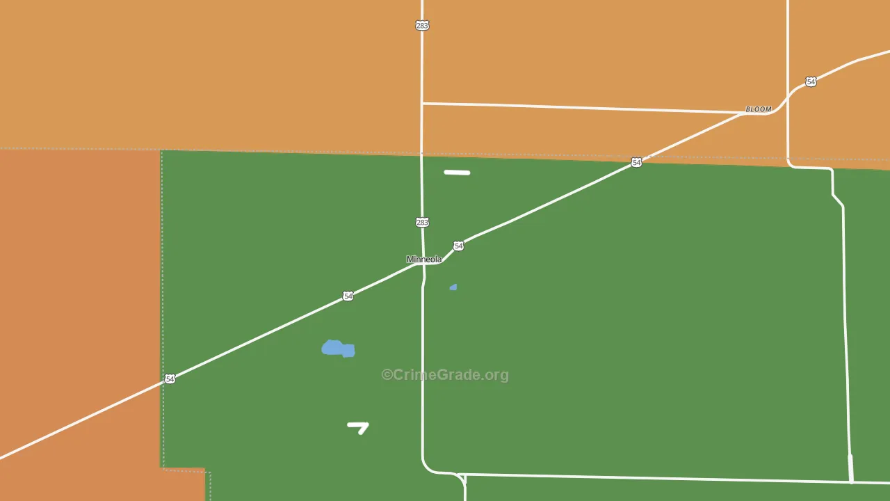 Minneola, KS Map of Vandalism Rates
