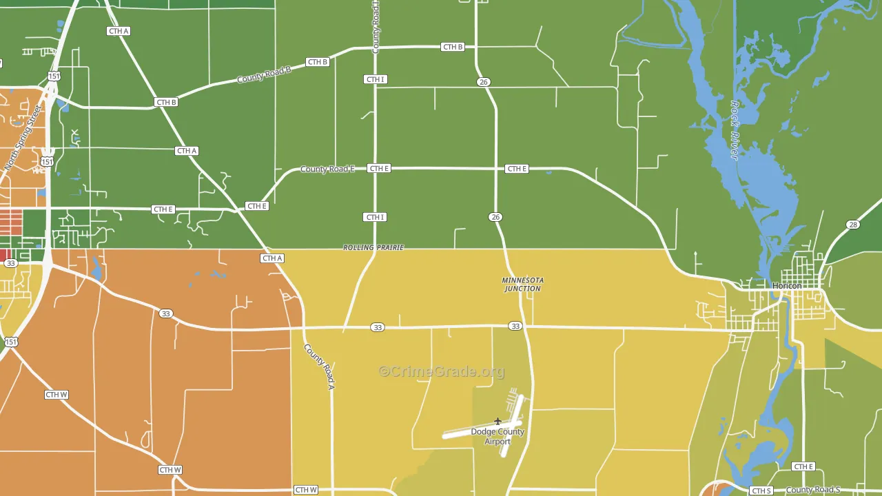 Minnesota Junction, WI Map of Vandalism Rates