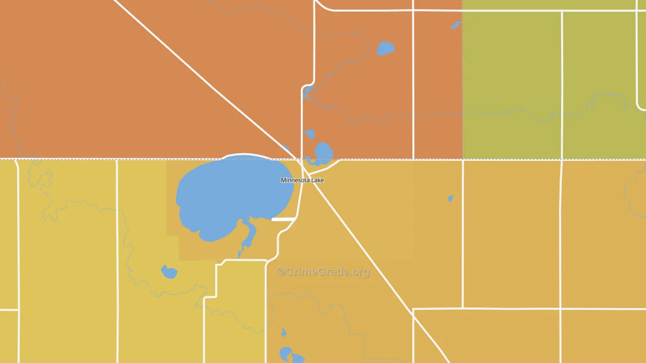 Minnesota Lake, MN Map of Vandalism Rates