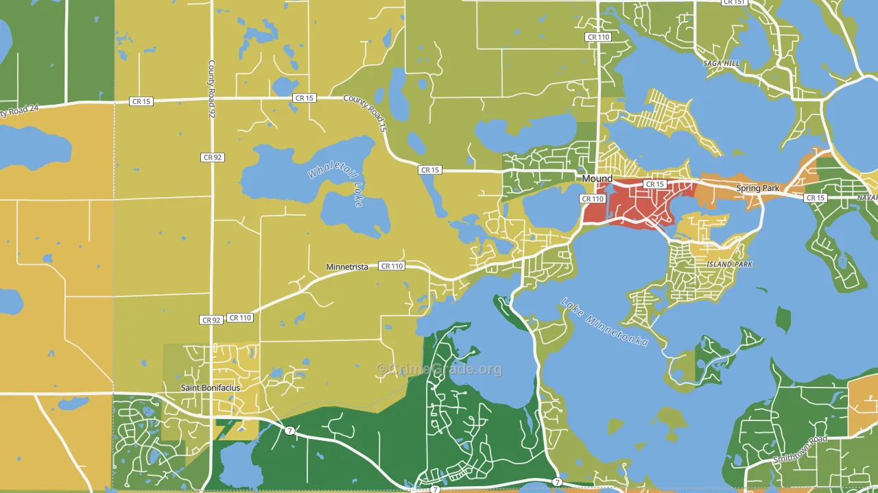 Minnetrista, MN Map of Vandalism Rates