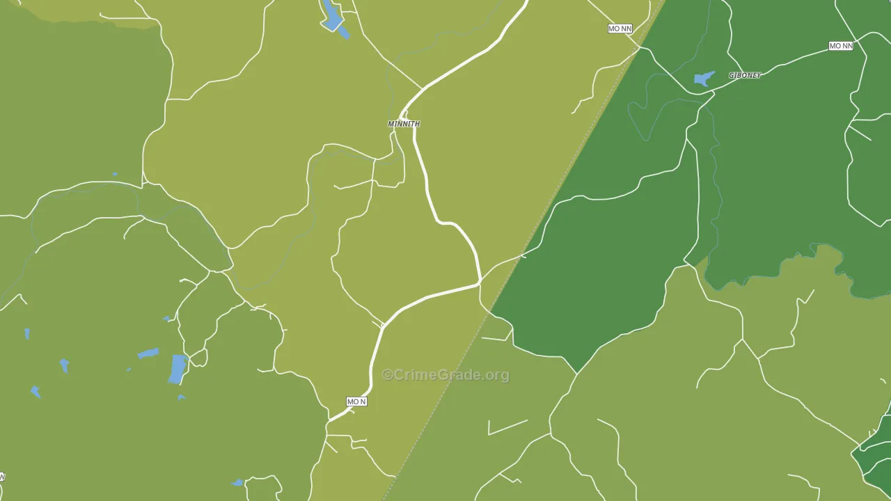Minnith, MO Map of Vandalism Rates