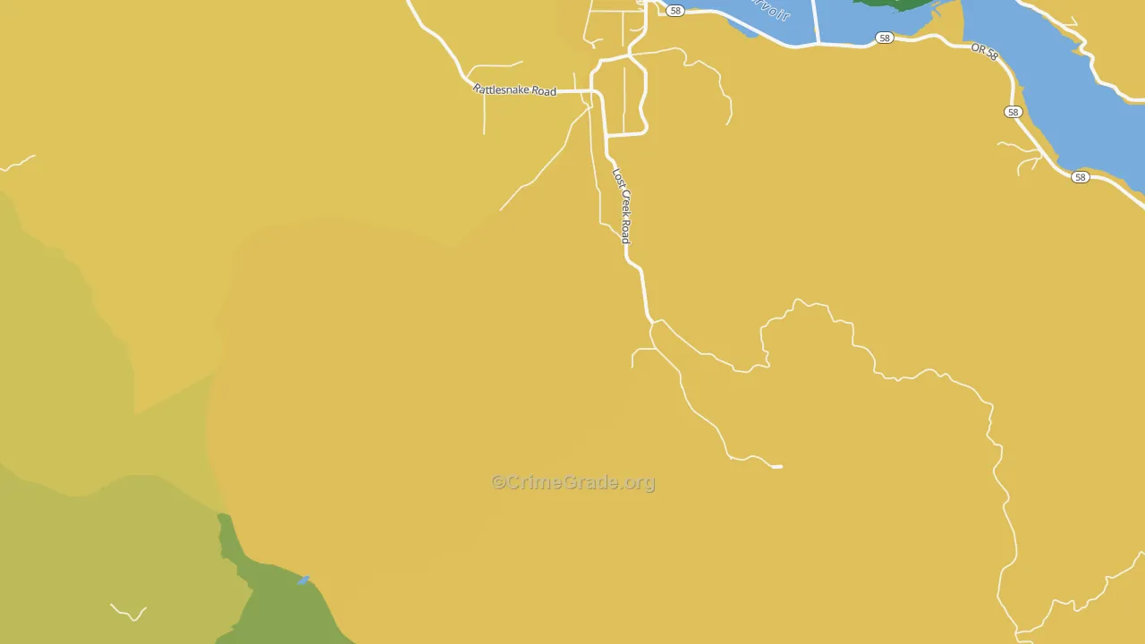 Minnow, OR Map of Vandalism Rates