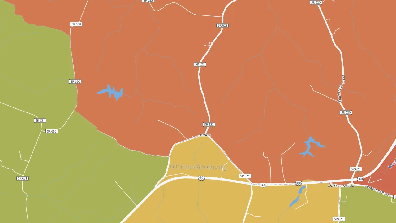 Minor, VA Map of Vandalism Rates