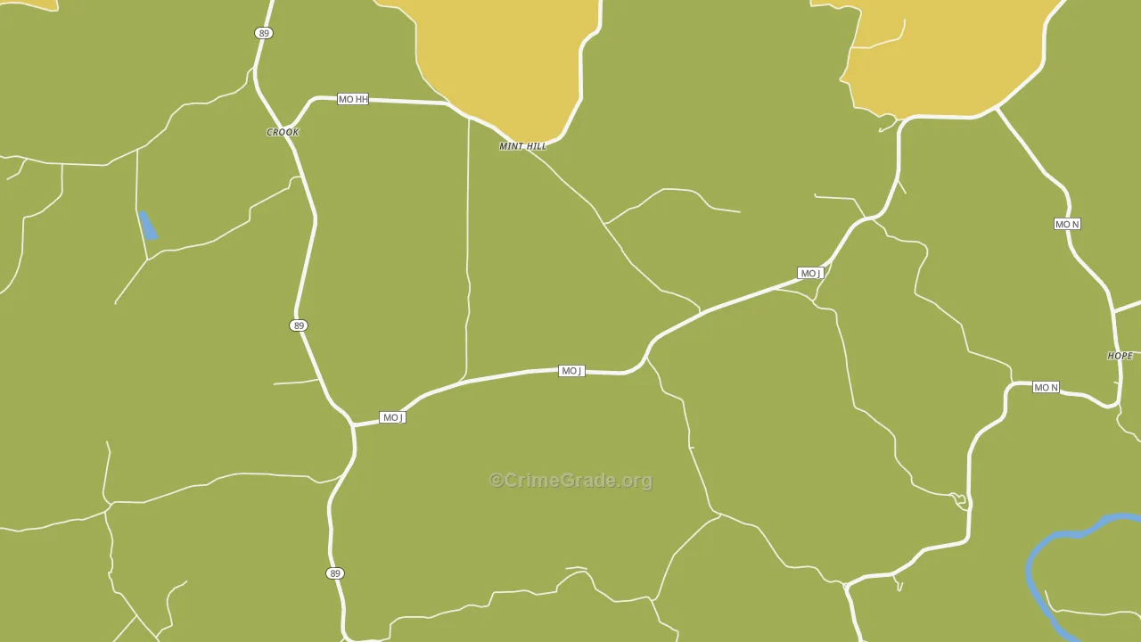 Mint Hill, MO Map of Vandalism Rates