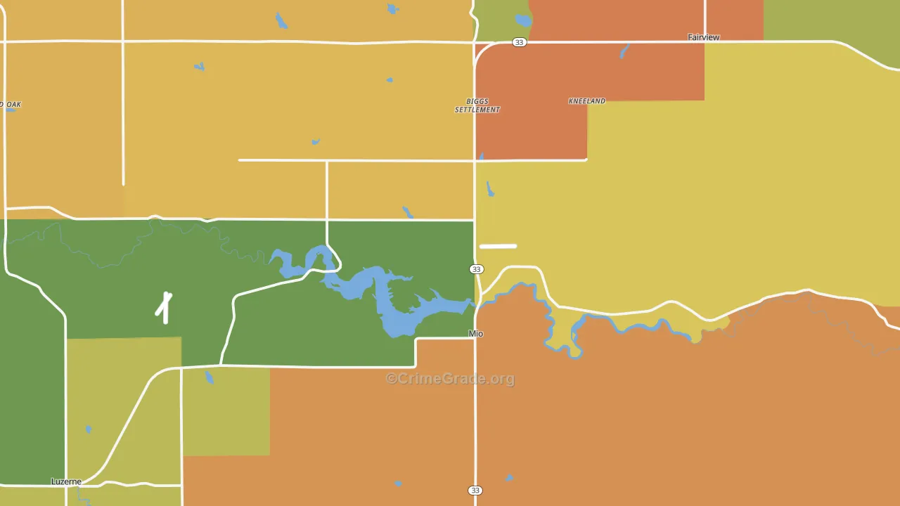 Mio, MI Map of Vandalism Rates