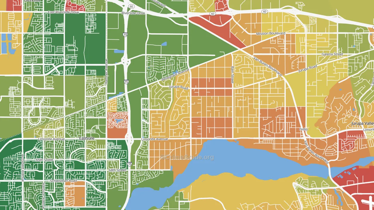 Mira Loma, CA Map of Vandalism Rates