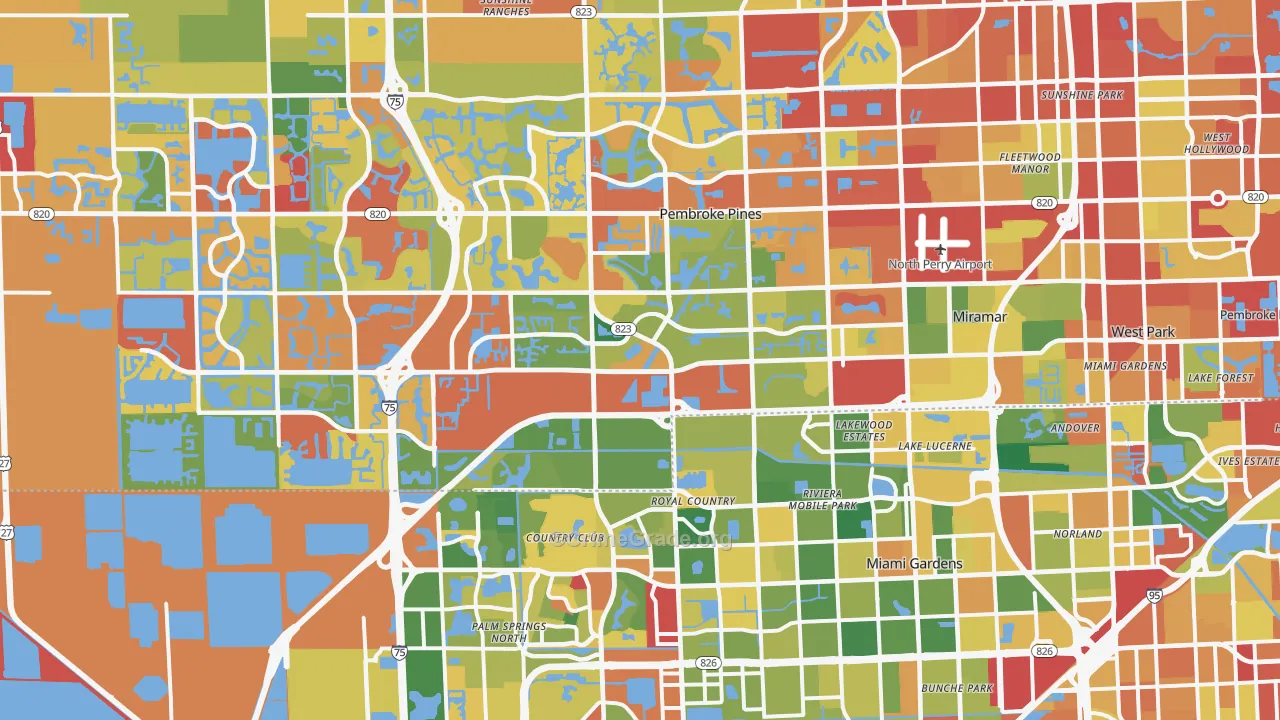 Miramar, FL Map of Vandalism Rates