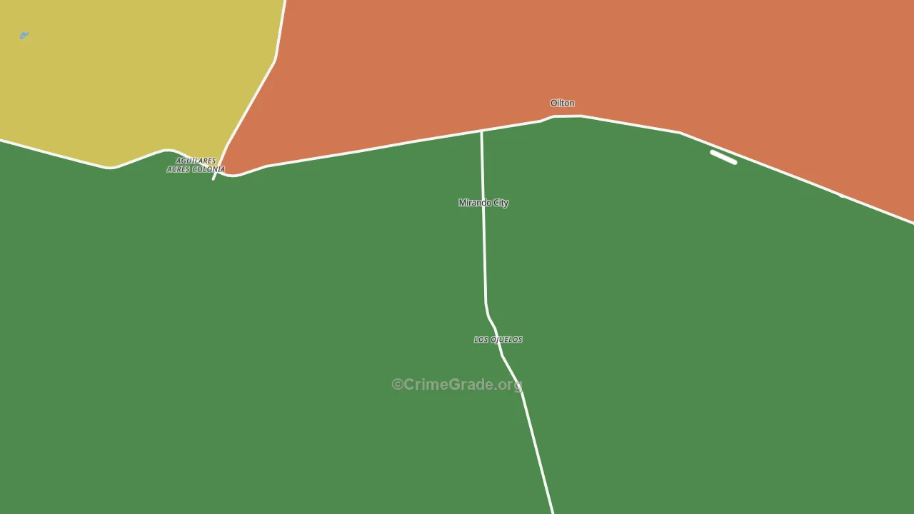 Mirando City, TX Map of Vandalism Rates