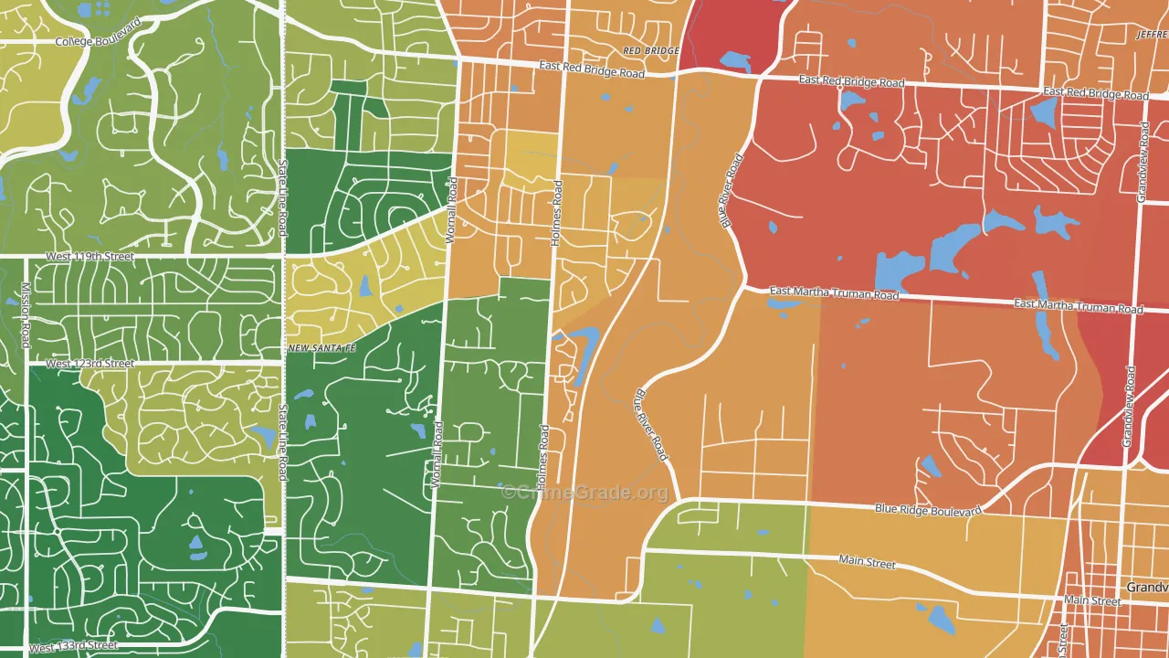 Mission Lake, Kansas City, MO Map of Vandalism Rates