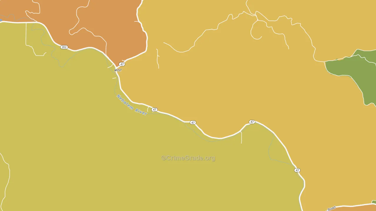 Mist, OR Map of Vandalism Rates