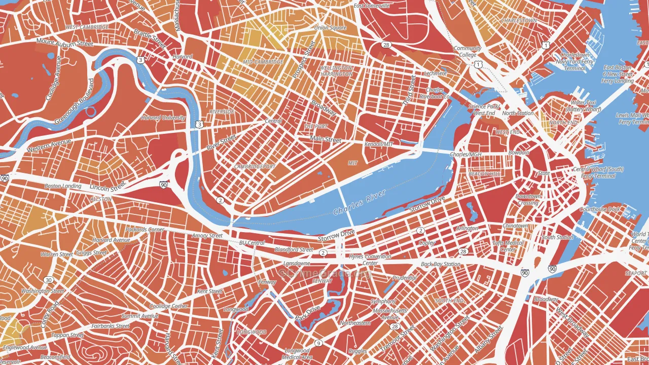 MIT, Cambridge, MA Map of Vandalism Rates