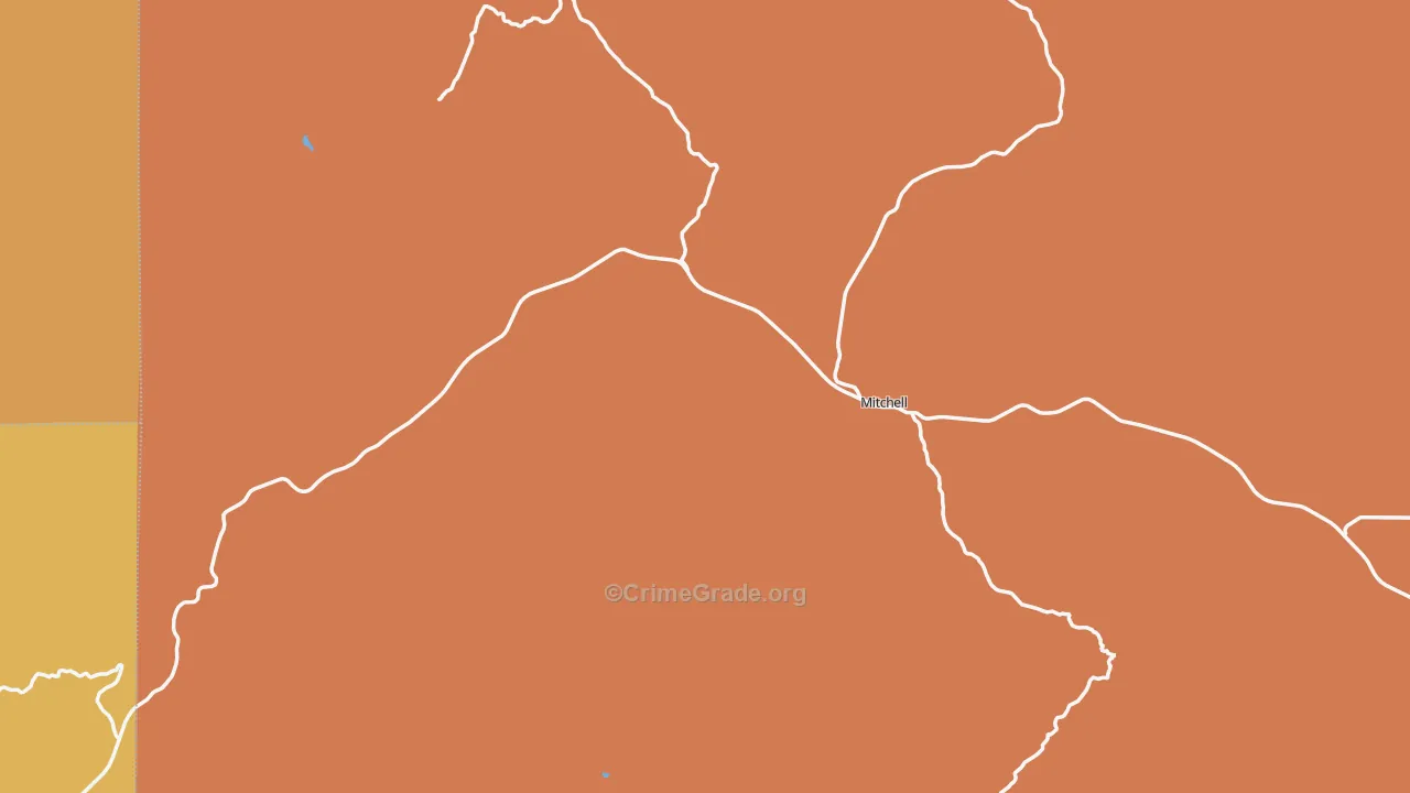 Mitchell, OR Map of Vandalism Rates