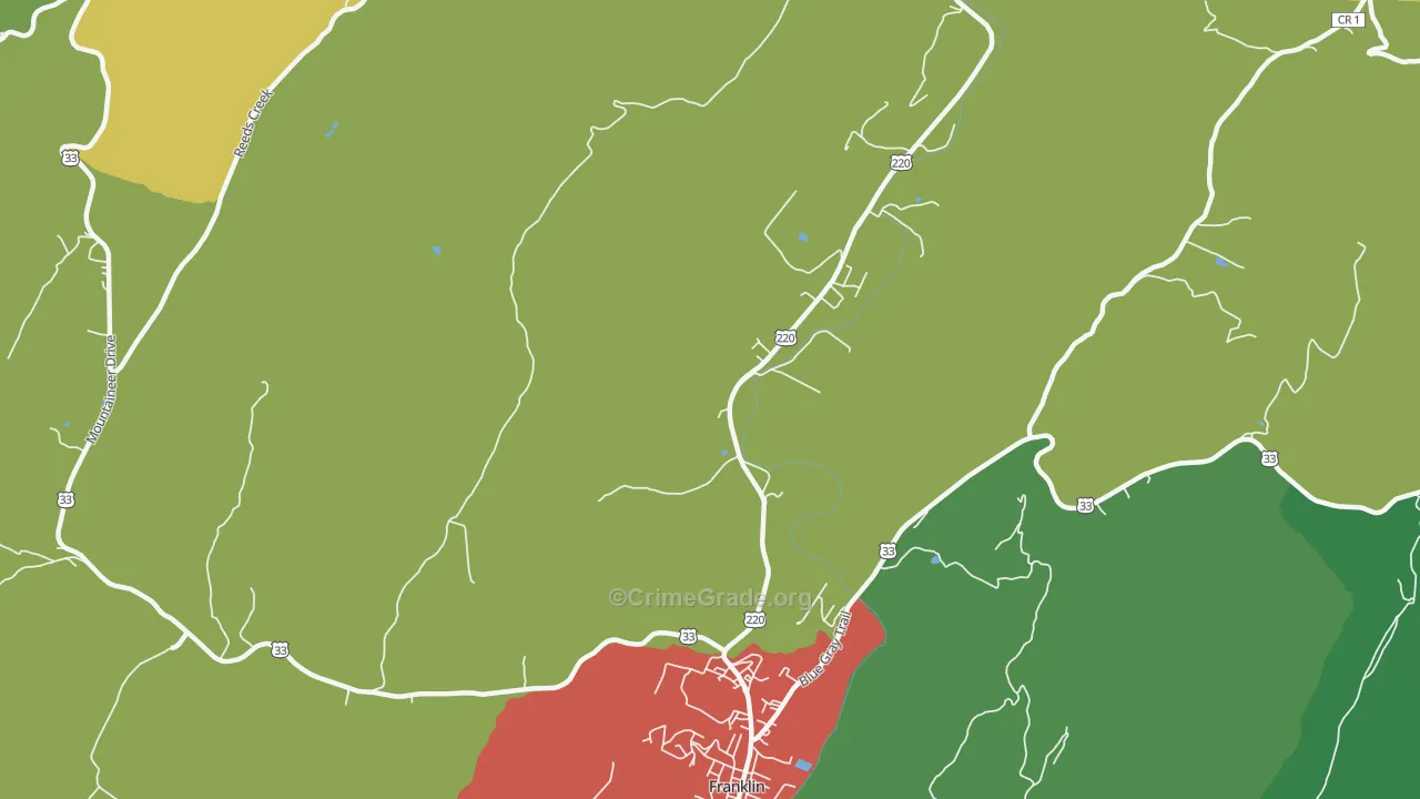 Mitchell, WV Map of Vandalism Rates