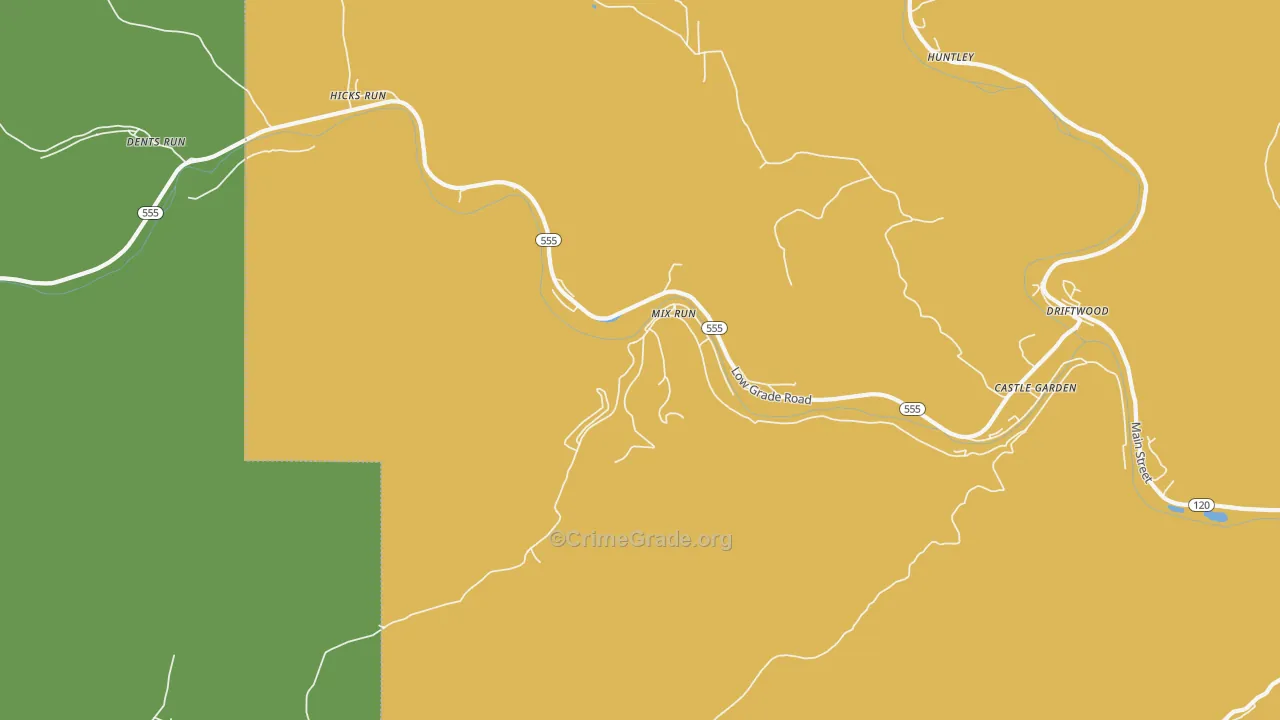 Mix Run, PA Map of Vandalism Rates
