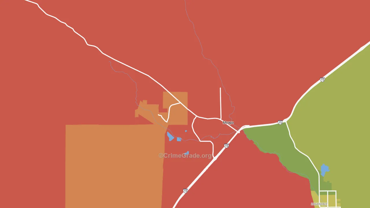 Moapa, NV Map of Vandalism Rates