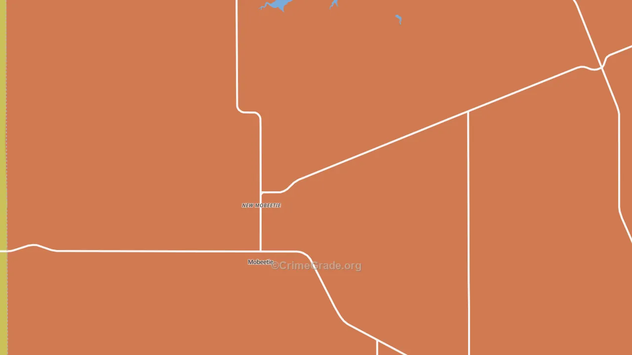 Mobeetie, TX Map of Vandalism Rates
