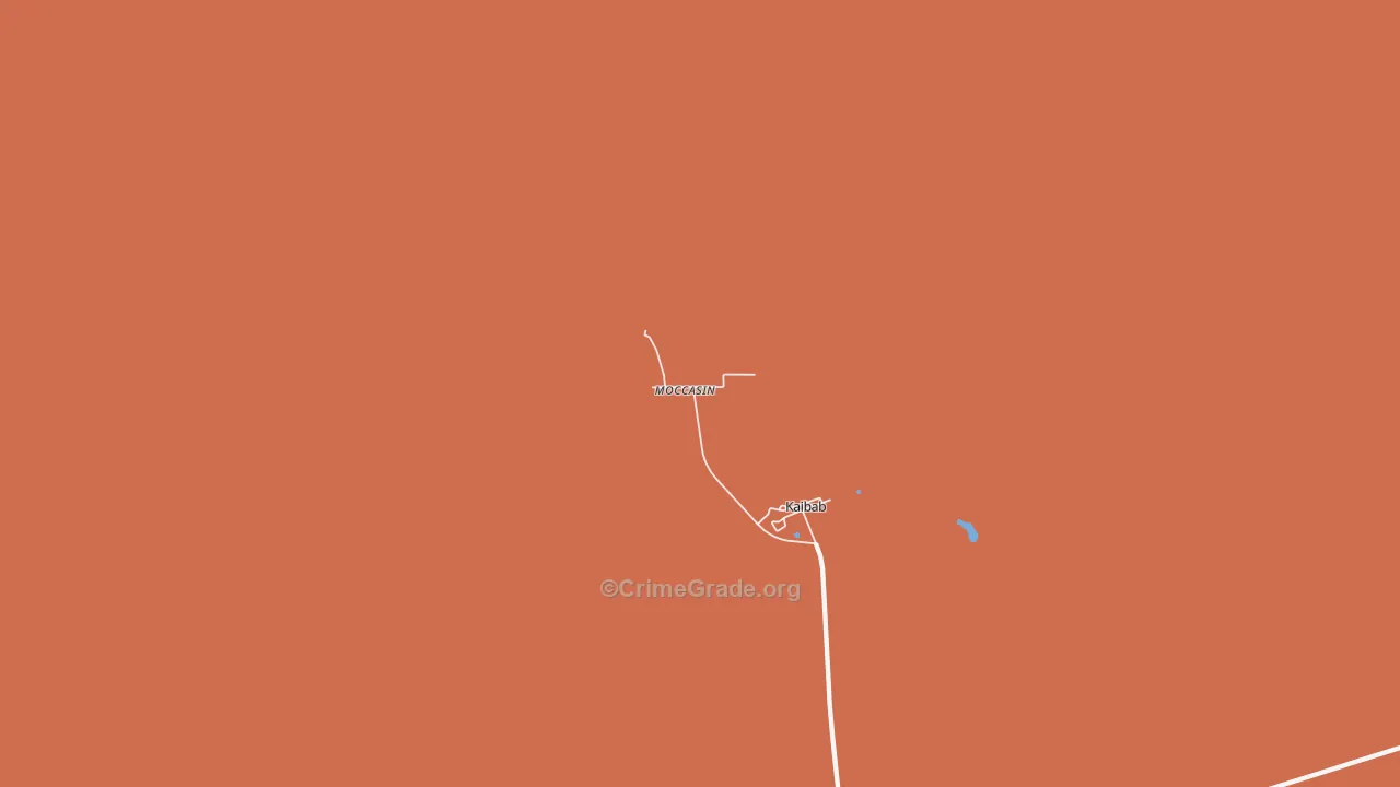 Moccasin, AZ Map of Vandalism Rates