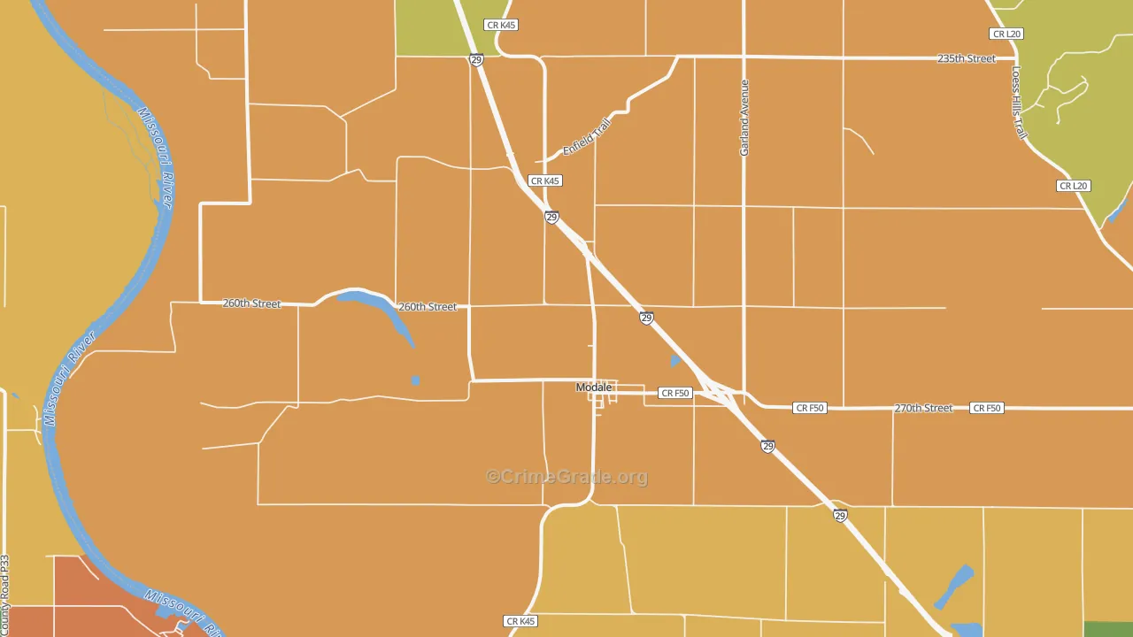 Modale, IA Map of Vandalism Rates