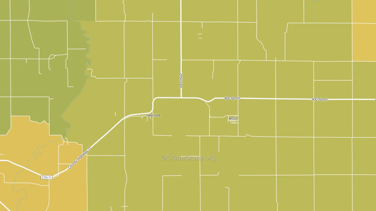 Mode, IL Map of Vandalism Rates
