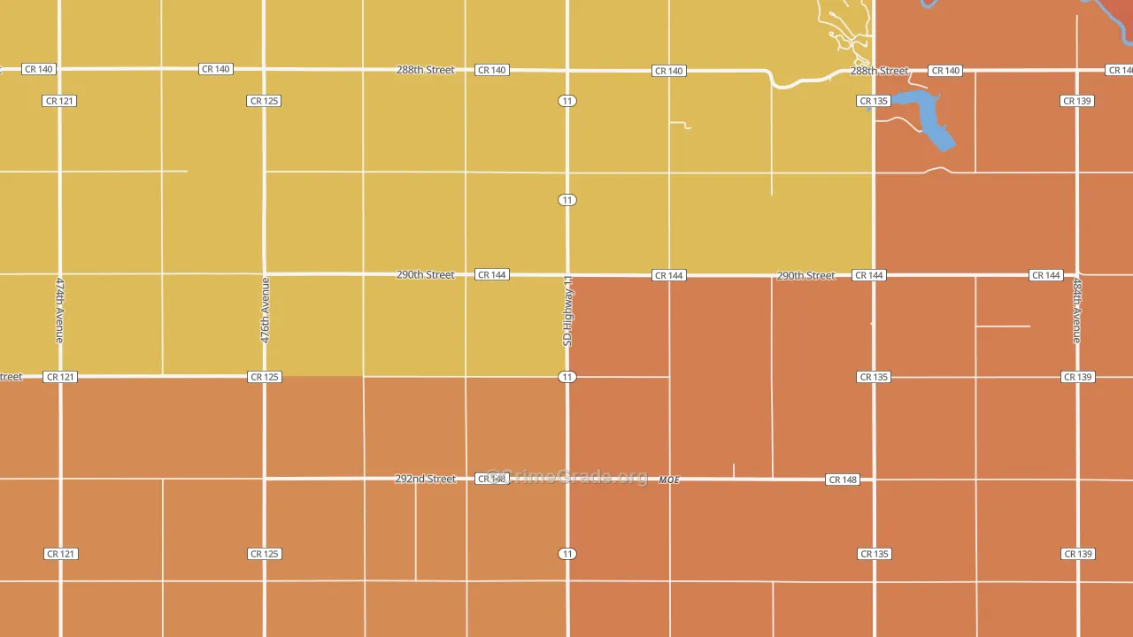 Moe, SD Map of Vandalism Rates
