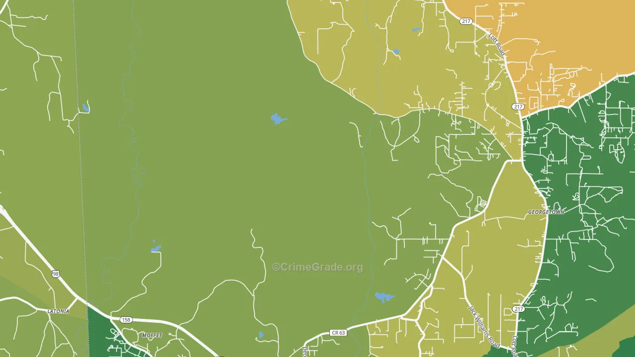 Moffet, AL Map of Vandalism Rates