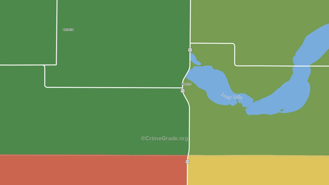 Moffit, ND Map of Vandalism Rates