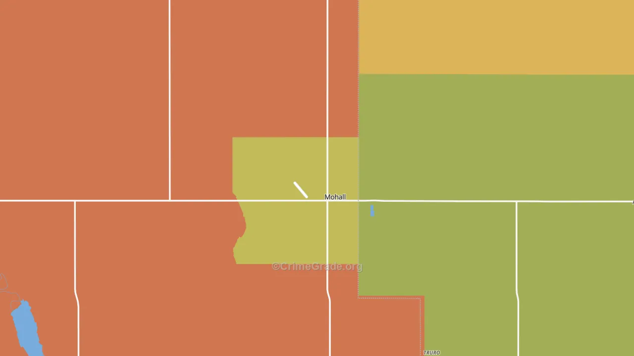 Mohall, ND Map of Vandalism Rates