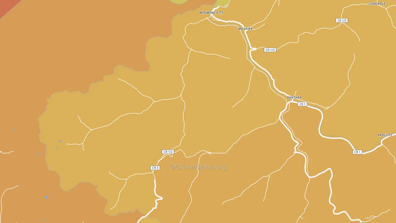 Mohawk, WV Map of Vandalism Rates