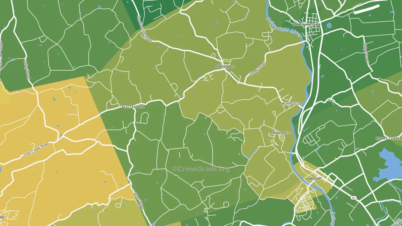Mohrsville, PA Map of Vandalism Rates