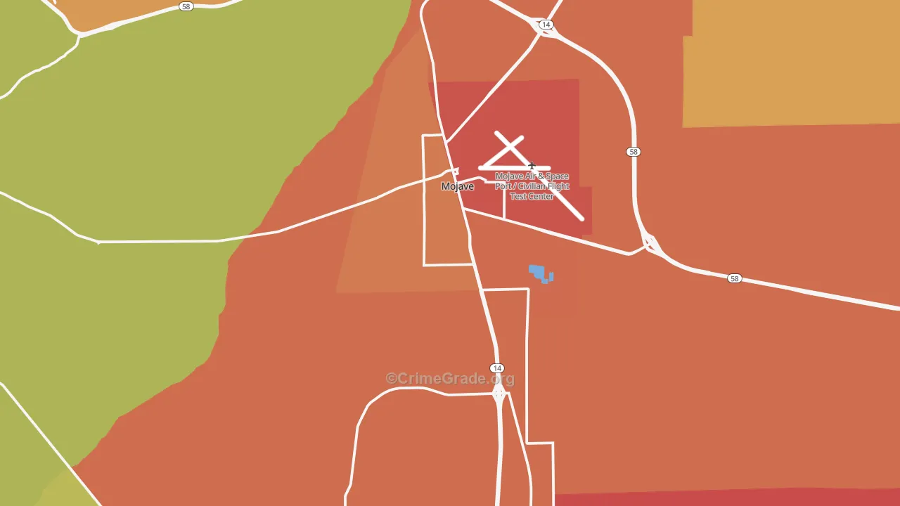 Mojave, CA Map of Vandalism Rates